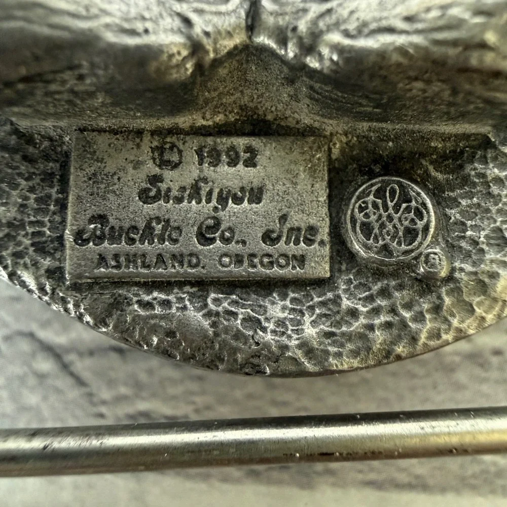 Vtg 1992 Harley Davidson Belt Buckle Dreamcatcher Eagle Feathers Pewter U-88 USA